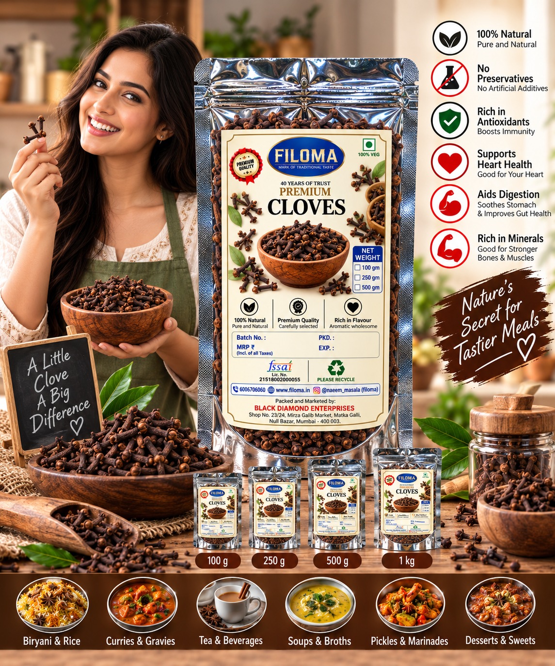 Filoma Cloves –  (Laung) Premium Whole Spice
