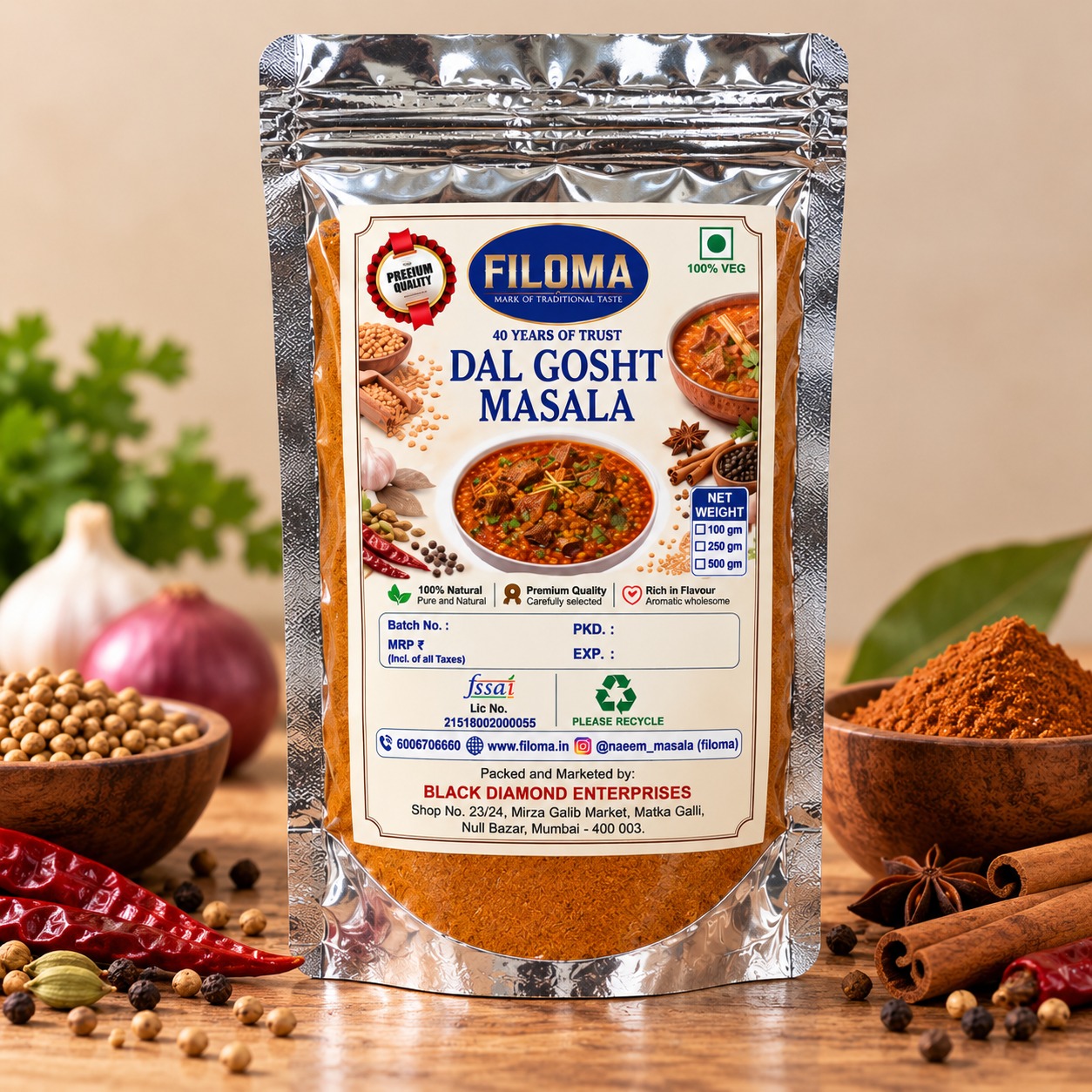 Filoma Dal Gosht Masala – Authentic Traditional Spice Blend