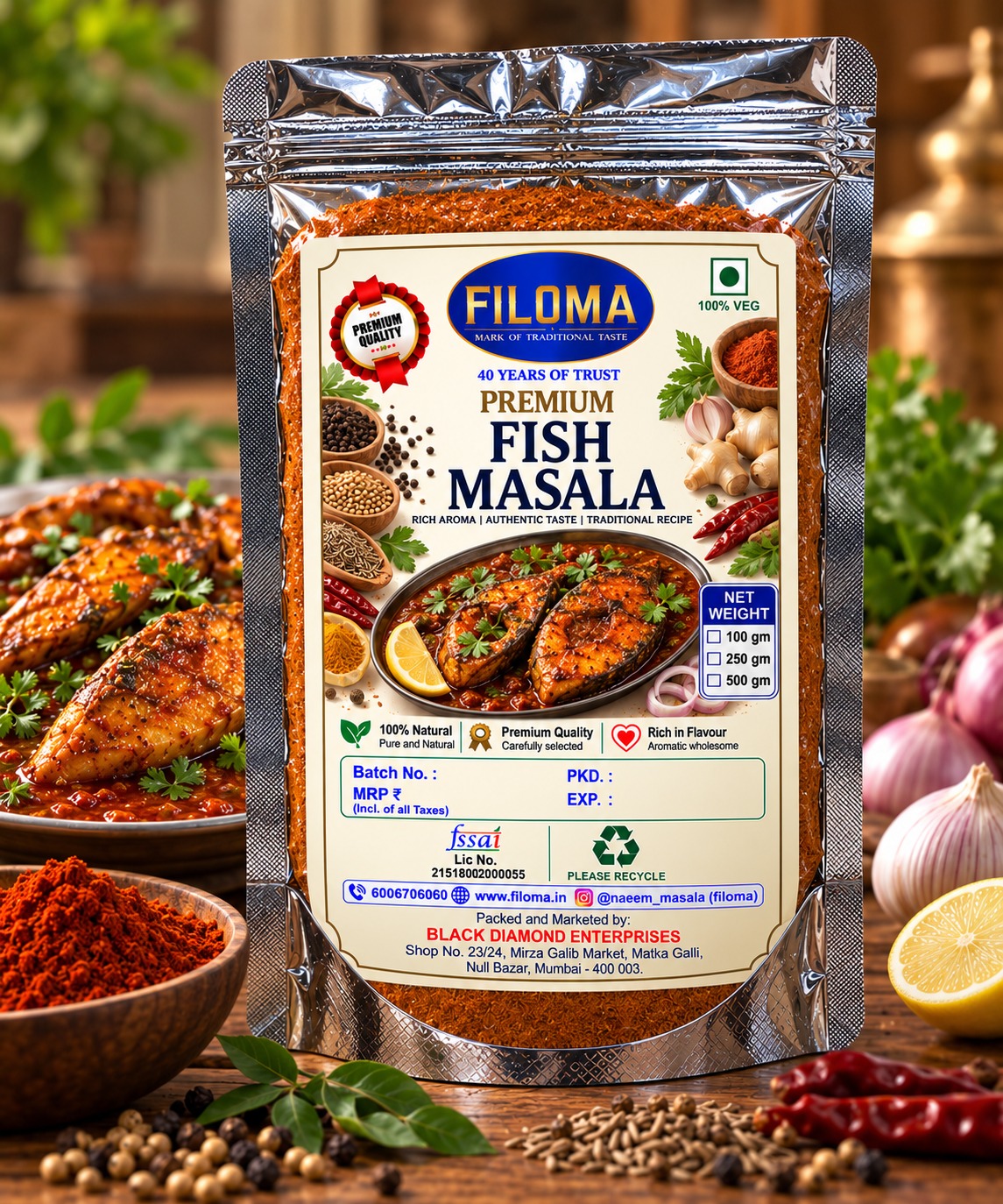 Filoma Fish Masala – Premium Spice Blend