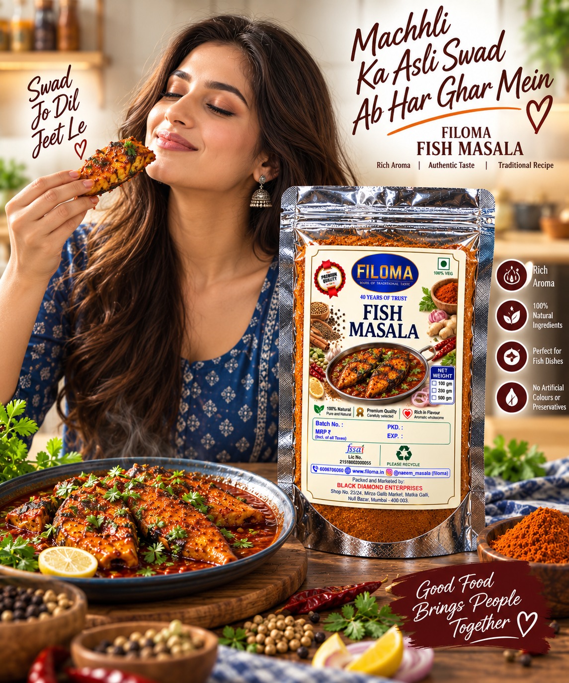 Filoma Fish Masala – Premium Spice Blend