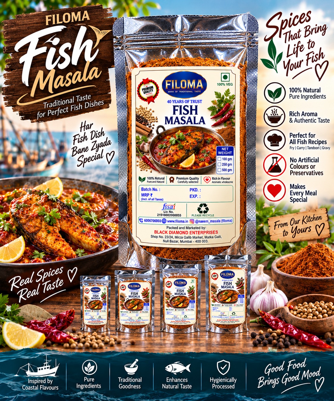 Filoma Fish Masala – Premium Spice Blend
