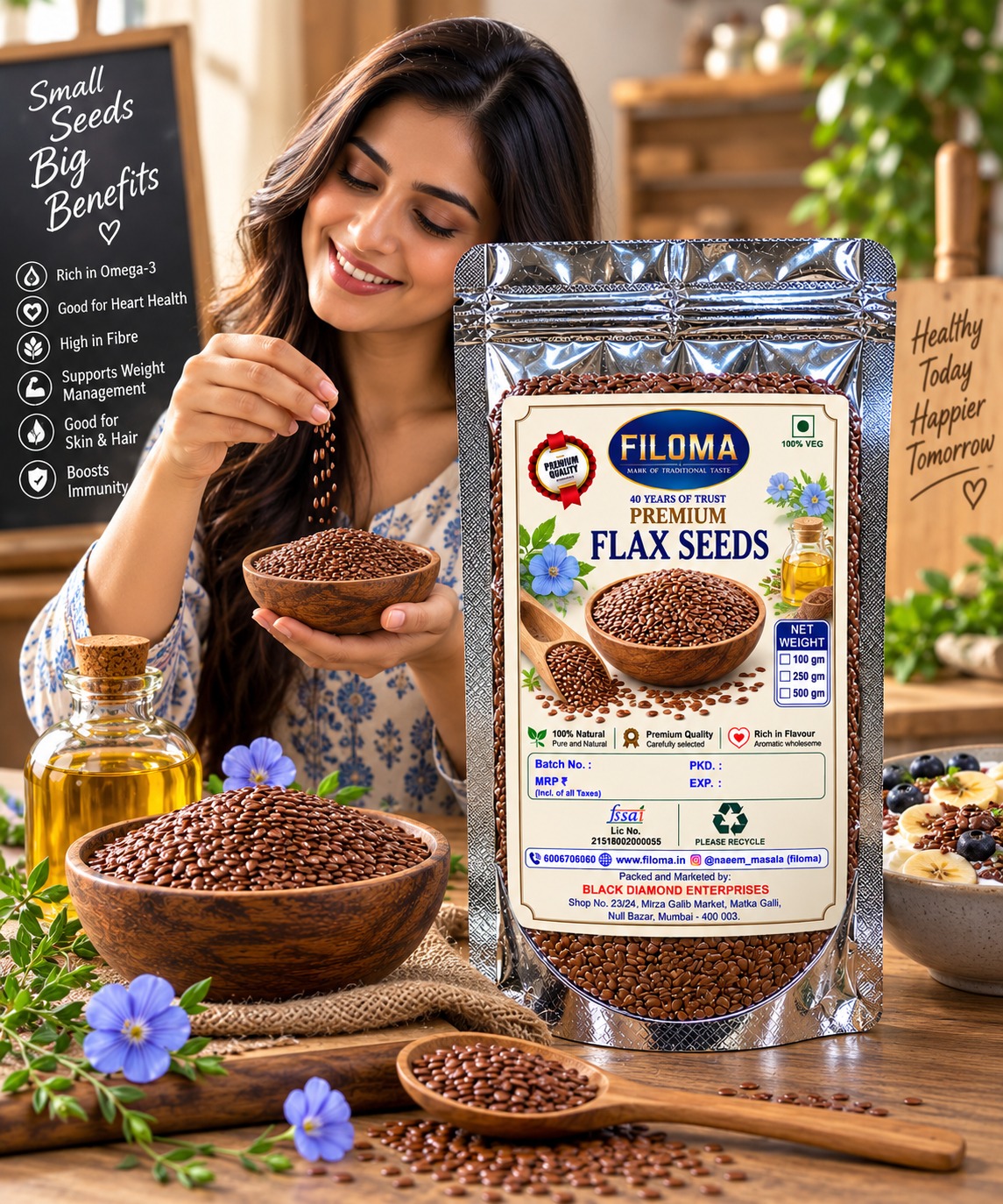 Filoma Flax Seeds – (Also k beej) Premium Natural Superfood