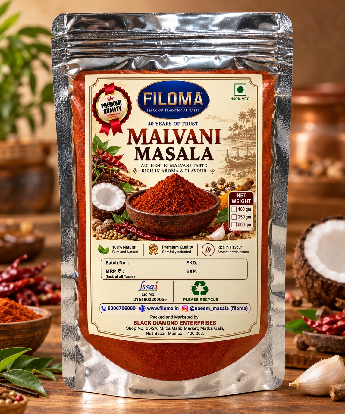 Filoma Malvani Masala | Authentic Coastal Spice Blend