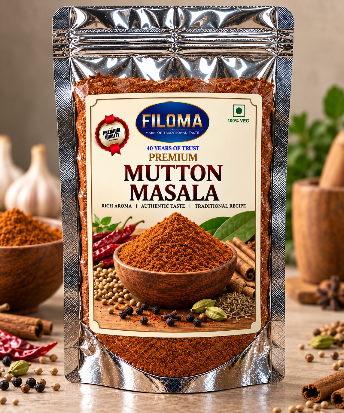 Filoma Premium Mutton Masala | Rich & Authentic Spice Blend