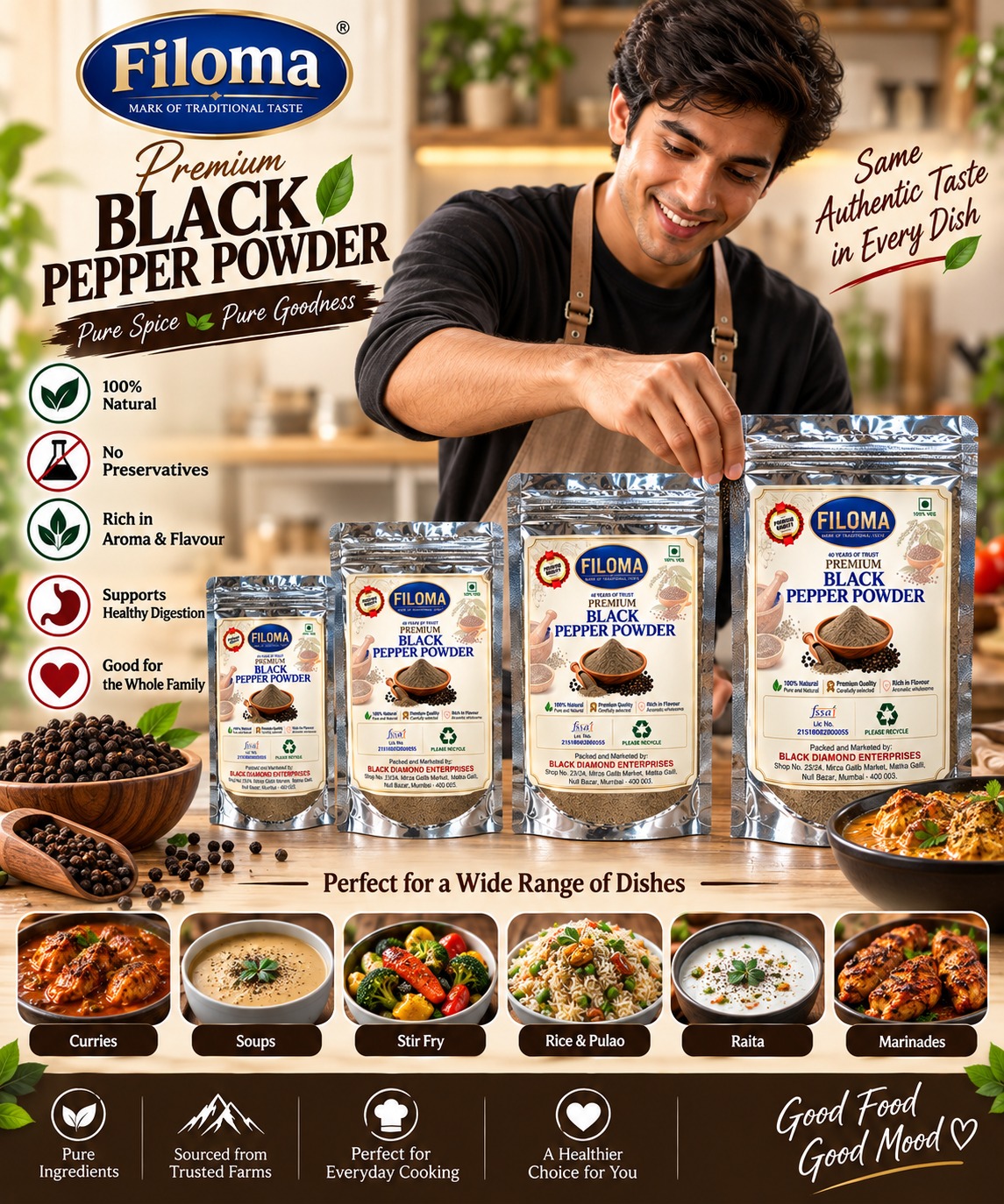 Premium Black Pepper Powder – Pure & Natural