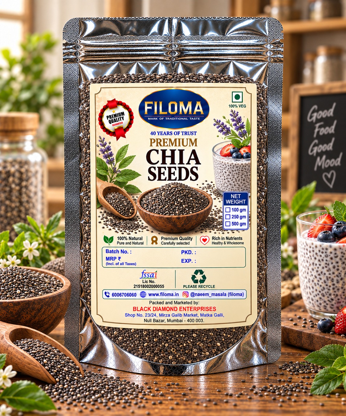 Premium Chia Seeds – Pure & Natural