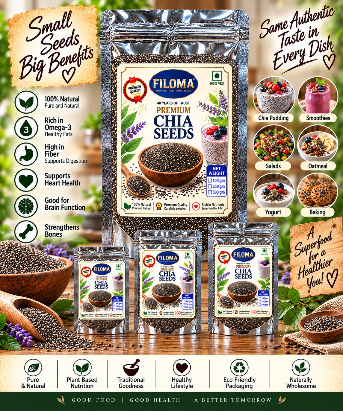 Premium Chia Seeds – Pure & Natural