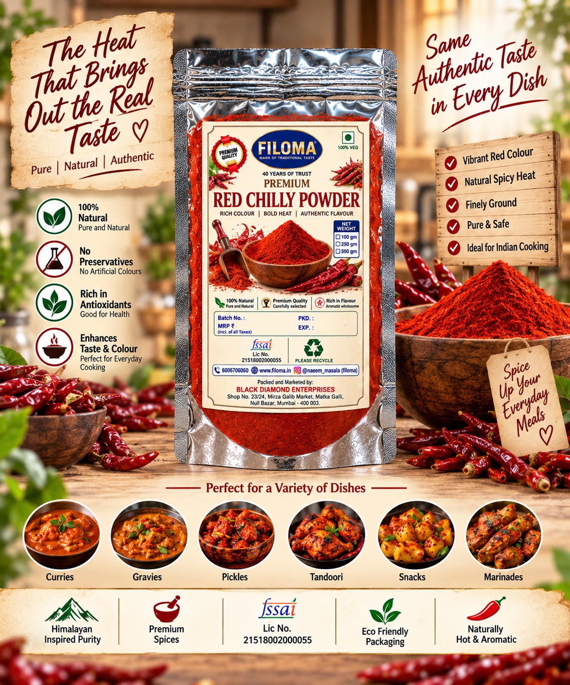 Premium Red Chilli Powder | Filoma
