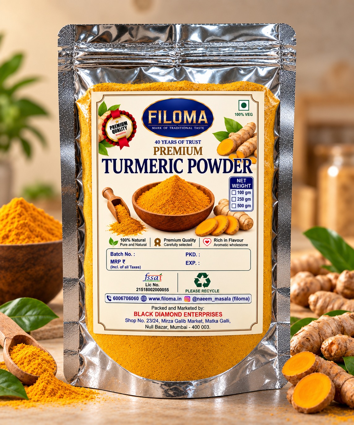 Premium Turmeric Powder | Filoma