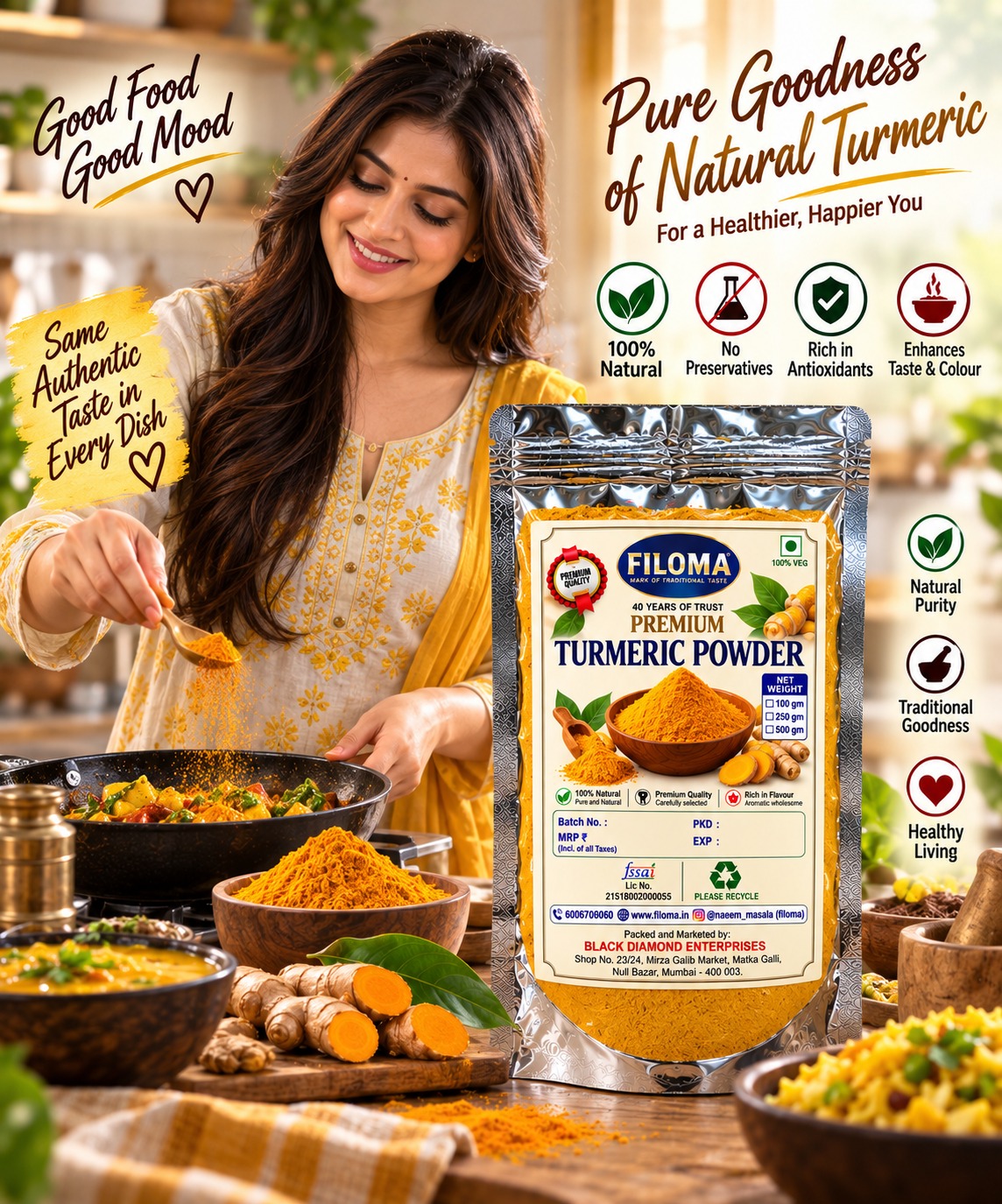 Premium Turmeric Powder | Filoma